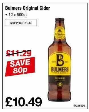 Makro Bulmers Original Cider offer