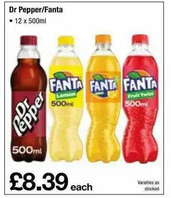 Makro Dr Pepper, Fanta offer