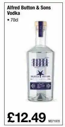 Makro Alfred Button & Sons Vodka offer