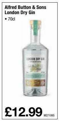 Makro Alfred Button & Sons London Dry Gin offer