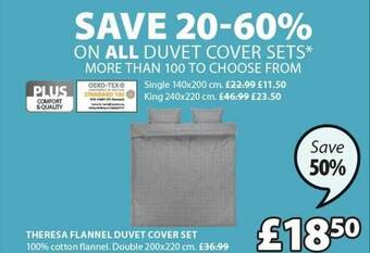JYSK Theresa Flannel Duvet Cover Set offer