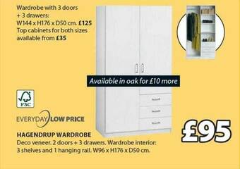 JYSK Hagendrup Wardrobe offer