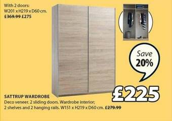 JYSK Sattrup Wardrobe offer