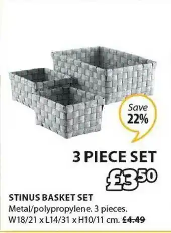 JYSK Stinus Basket Set offer