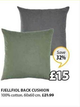 JYSK Fjellfiol Back Cushion offer