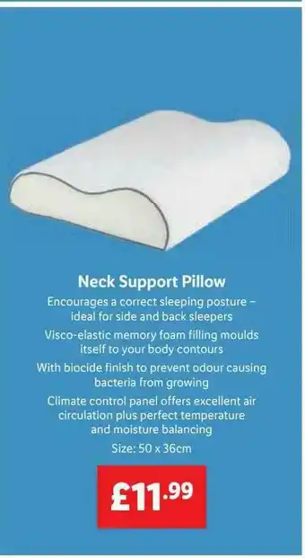 Lidl Neck Support Pillow offer