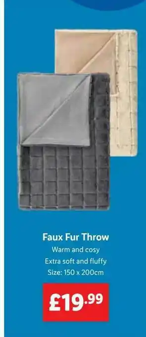 Lidl Faux Fur Throw offer