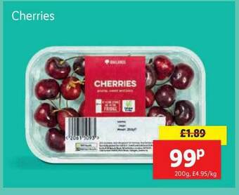 Lidl Cherries offer