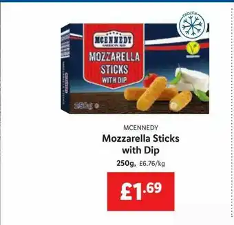 Lidl Mozzarella Sticks With Dip offer