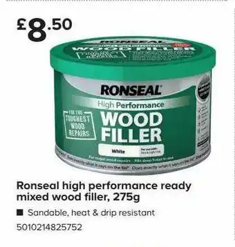 Ronseal High Performance Ready Mixed Wood Filler