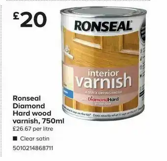 TradePoint Ronseal Diamond Hard Wood Varnish offer