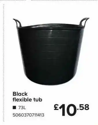 TradePoint Black Flexible Tub offer