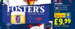 Lidl FOSTERS offer