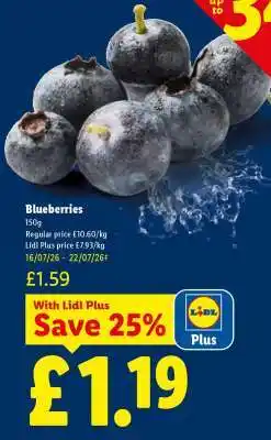 Lidl Blueberries offer
