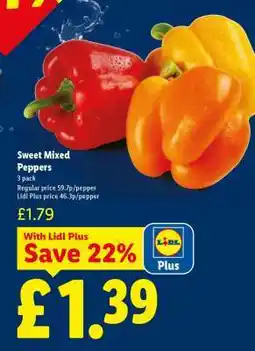 Lidl Sweet Mixed Peppers offer