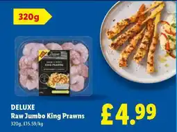 Lidl DELUXE Raw Jumbo King Prawns offer