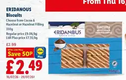 Lidl Eridanous Biscuits offer