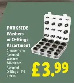 Lidl PARKSIDE Washers or O-Rings Assortment offer