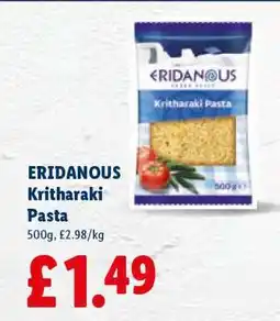 Lidl ERIDANOUS Kritharaki Pasta offer