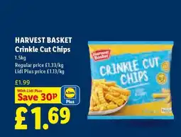 Lidl Harvest Basket Crinkle Cut Chips offer