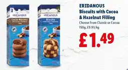 Lidl Eridanous Biscuits with Cocoa & Hazelnut Filling offer