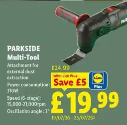 Lidl PARKSIDE Multi-Tool offer