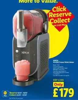 Lidl NINJA SLUSH Frozen Drink Maker offer