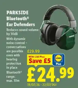 Lidl PARKSIDE Bluetooth Ear Defenders offer