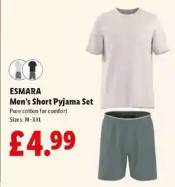 Lidl ESMARA Men's Short Pyjama Set offer