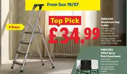 Lidl Parkside Aluminium Step Ladder offer