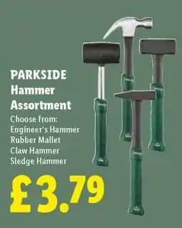 Lidl Parkside Hammer Assortment offer