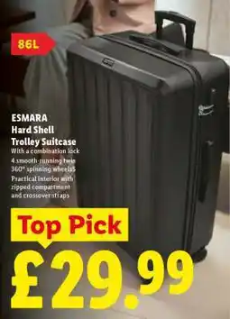 Lidl ESMARA Hard Shell Trolley Suitcase offer