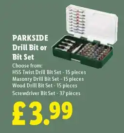 Lidl Parkside Drill Bit or Bit Set offer