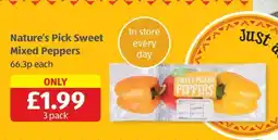 Aldi Nature’s Pick Sweet Mixed Peppers offer