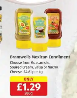Aldi Bramwells Mexican Condiment offer