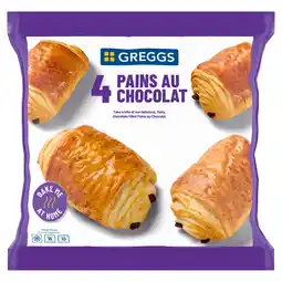 Iceland Greggs 4 Pains Au Chocolat 280g offer