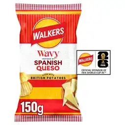 Iceland Walkers Wavy Spanish Queso Cheese Sharing Crisps 150g offer