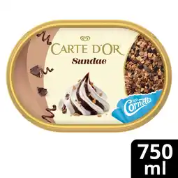 Iceland Carte D'or Sundae Chocolate Ice Cream Tub 750 ml offer