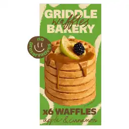 Iceland Griddle Waffles Bakery Apple & Cinnamon 6 Waffles 200g offer