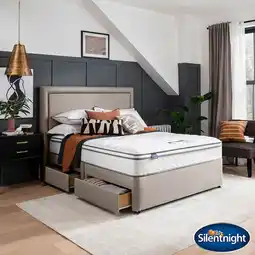 Costco Silentnight 1200 Pocket Memory Cushion Top Mattress & Sandstone Divan in 4 Sizes offer