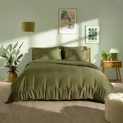 Costco Panda Signature+ Bamboo Lyocell 320 Thread Count Green Bedding Set, in 4 Sizes offer