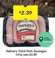 SuperValu Hafner's Thick Pork Sausages offer