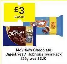 SuperValu McVitie's Chocolate Digestives / Hobnobs Twin Pack offer