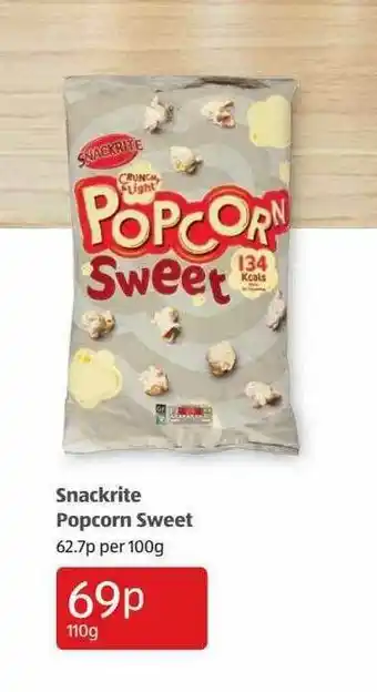 Aldi Snackrite Popcorn Sweet offer