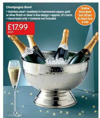 Aldi Champagne Bowl offer