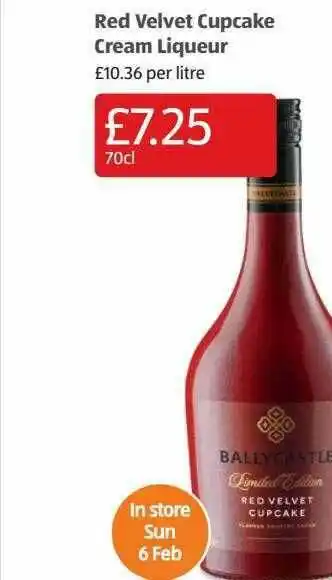 Aldi Red Velvet Cupcake Cream Liqueur offer