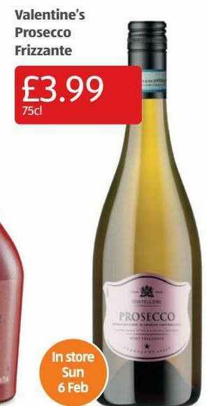 Aldi Valentine's Prosecco Frizzante offer