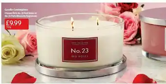 Aldi Candle Centrepiece Choose From No.23 Red Roses Or No.32 Paris Blossoms Fragrances offer