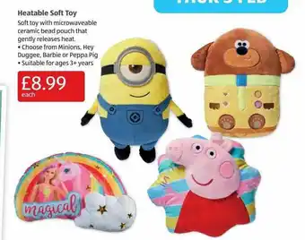 Aldi Heatable Soft Toy offer