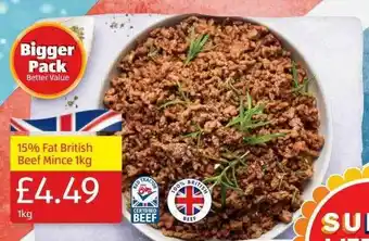 Aldi 15% Fat British Beef Mince offer